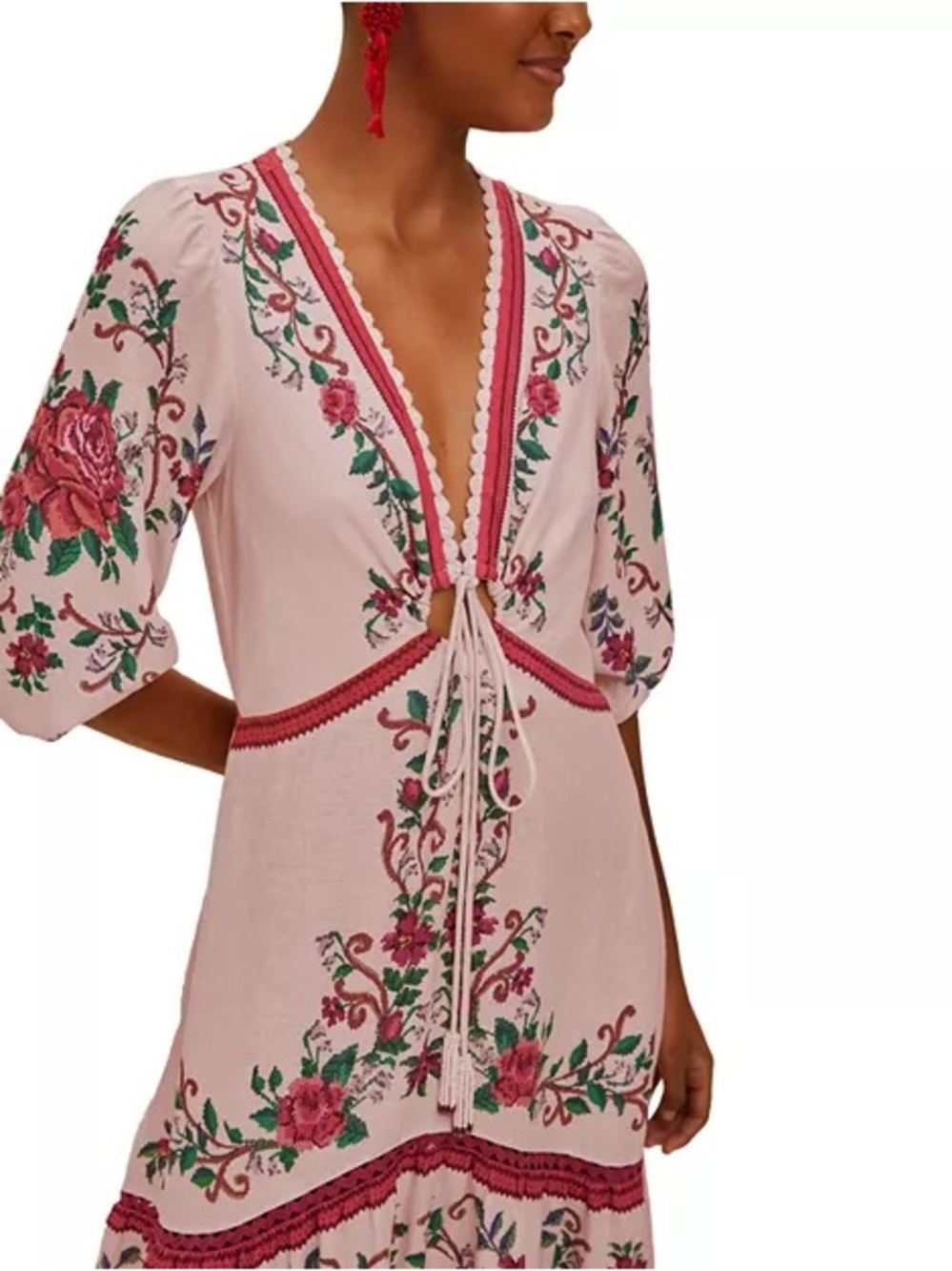 Farm Rio Flower Tapestry Maxi Dress - size small - NWT - Picture 3 of 6